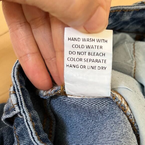 Kittenish Straight Leg Split Side Hems High Waist Jeans Small - Picture 10 of 13